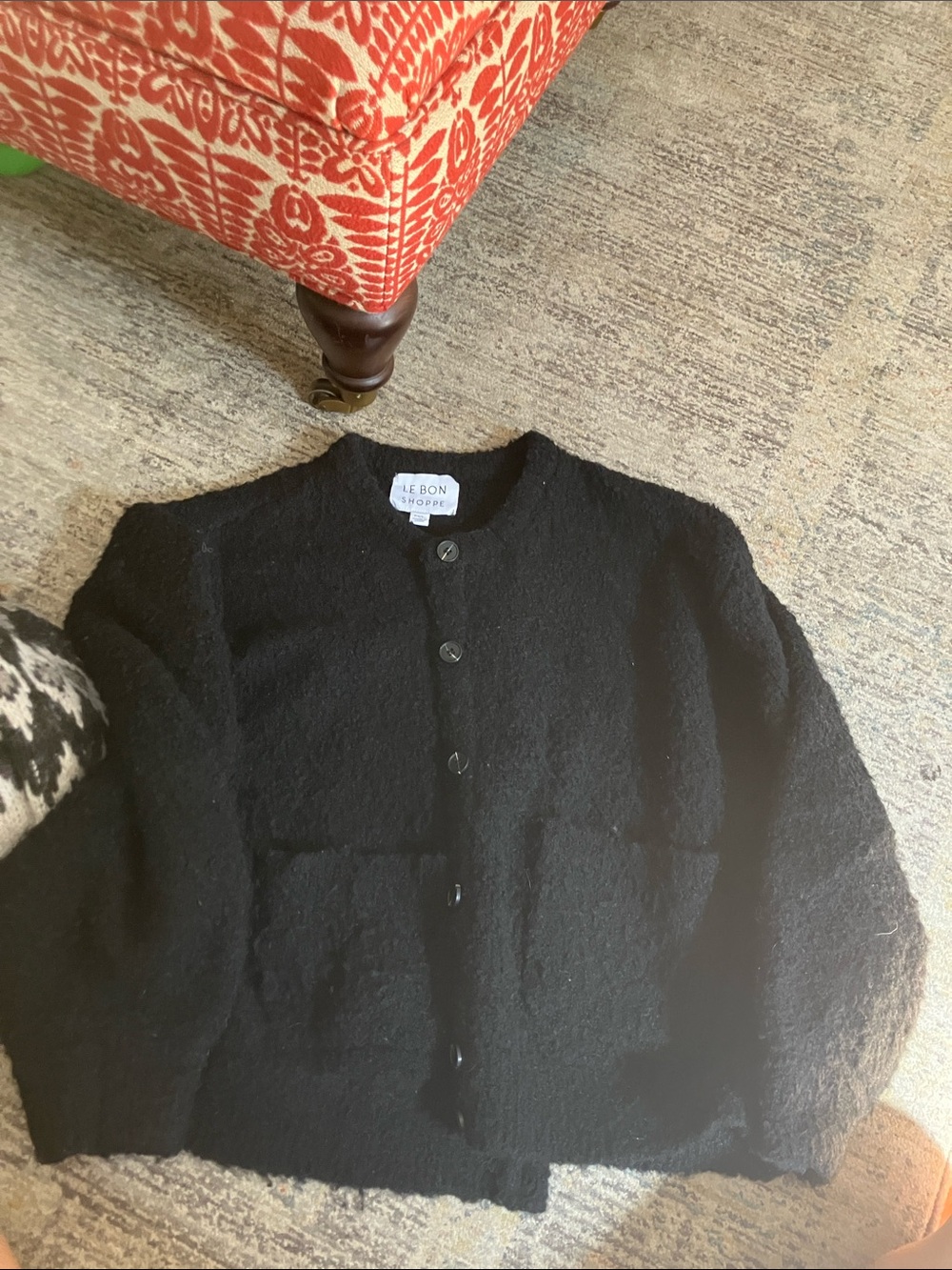 Le Bon Shoppe Women's Black Button Cardigan